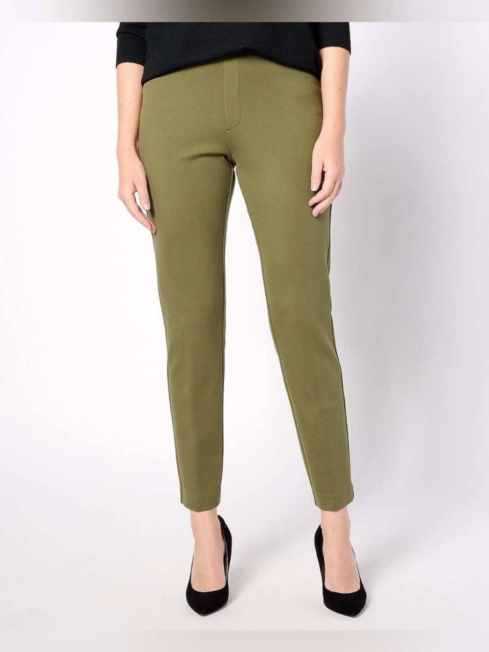 Susan Graver Petite Smart Ponte Knit Slim Leg Pants! Size XLP.
